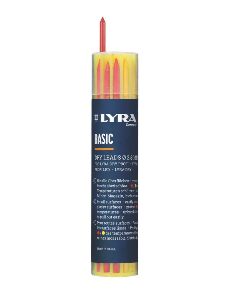 Assortiment de 12 mines de crayon colorées Lyra