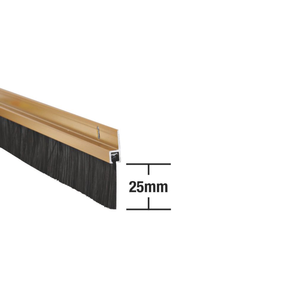 Joint à brosse robuste Stormguard doré anodisé 0,91m 