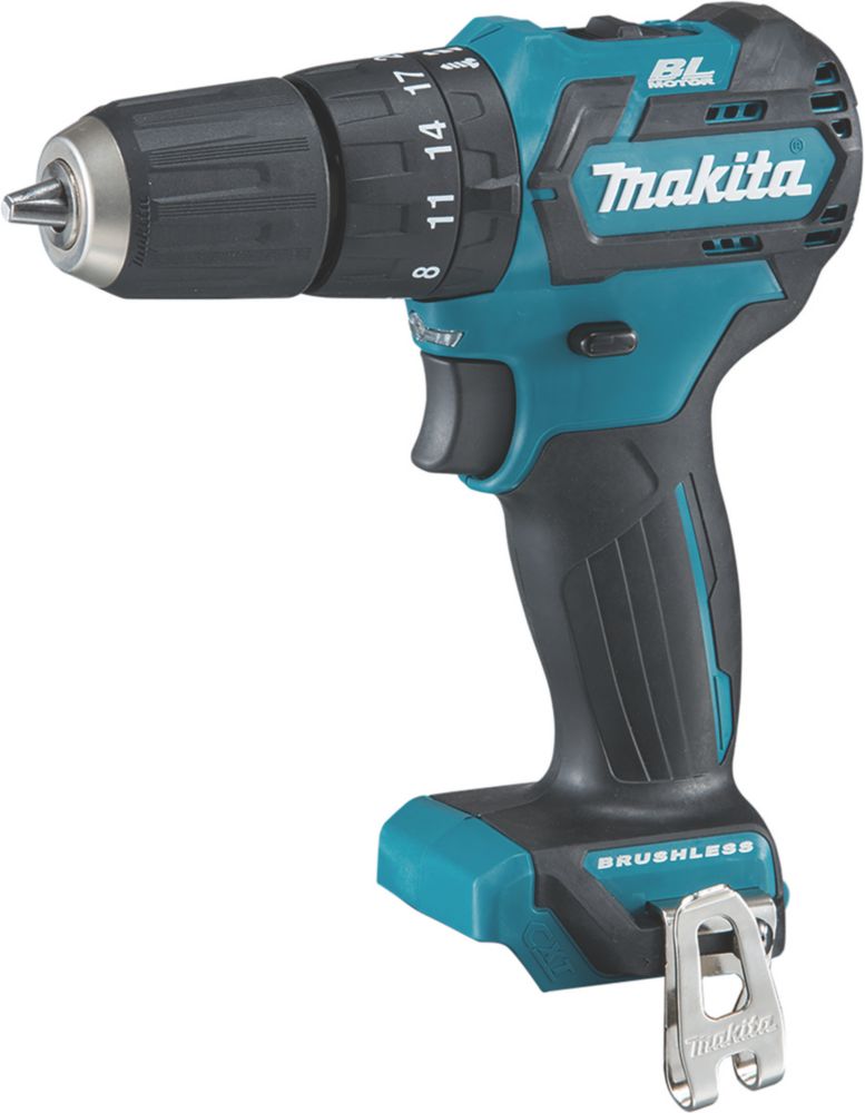 Perceuse visseuse à percussion sans fil et brushless Makita HP332DZ 10,8V Li-Ion CXT - Sans batterie