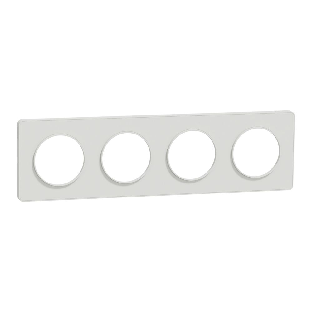 Plaque de finition 4 postes Odace Touch Blanc Schneider