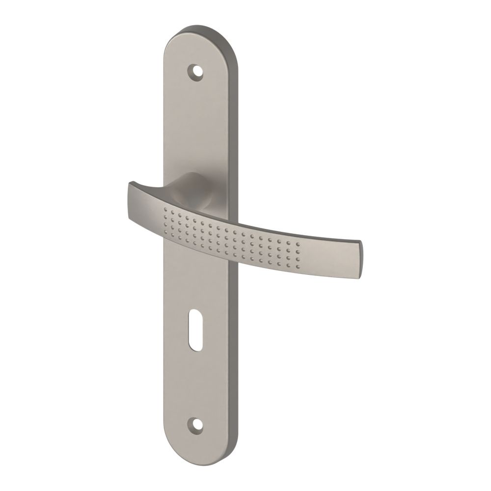  Paire de poignées de porte Cooke & Lewis nickel satiné 