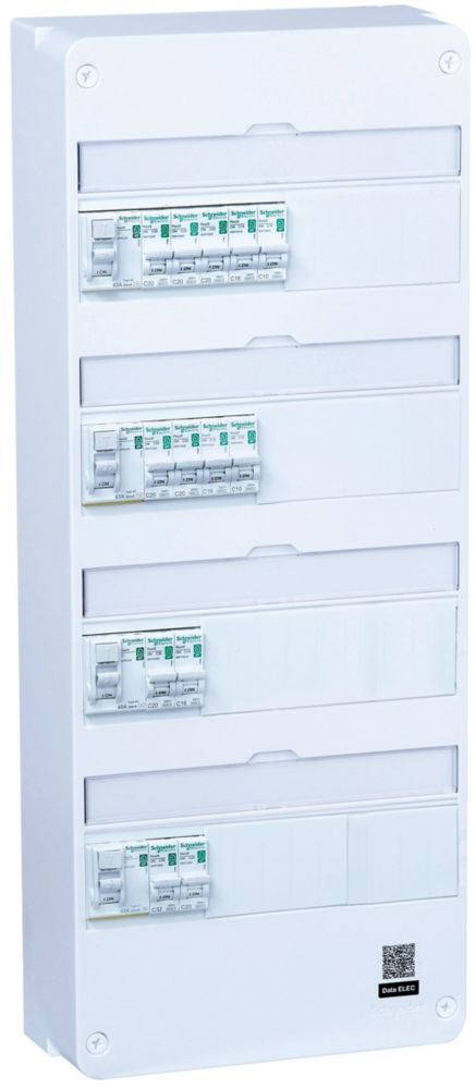 Tableau électrique pré-équipé 4 rangées 13 modules Resi9 R9H413SP04N Schneider