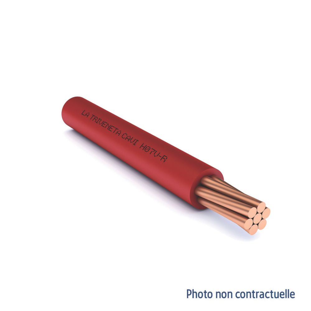 Fil électrique HO7V-R 1x10mm² 100m Bleu, bobine