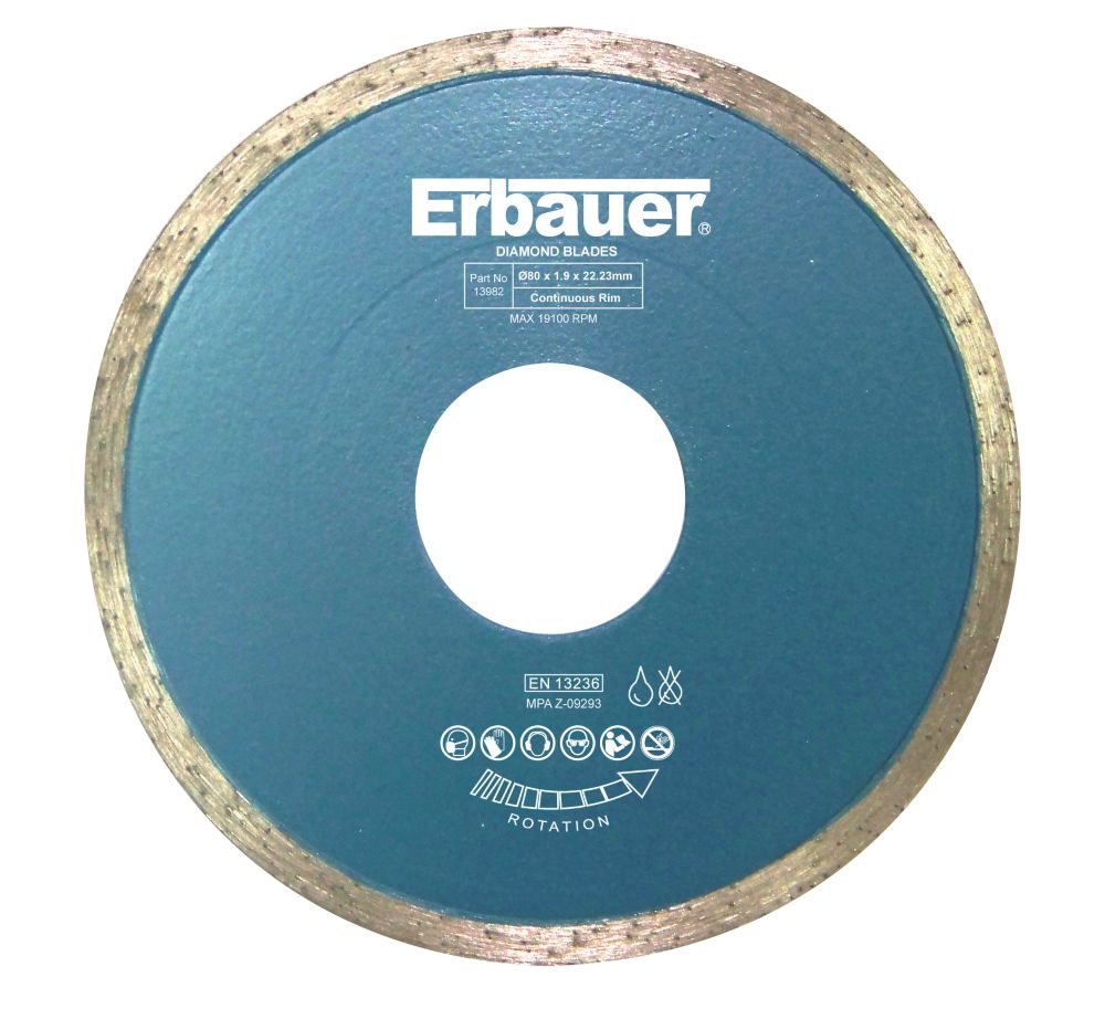 Disque diamant carrelage 80 x 22,23mm Erbauer