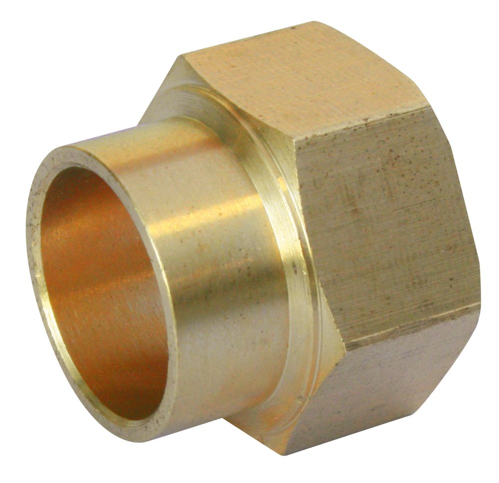 Mamelon droit femelle en laiton à visser et souder 16mm x 15/21 - 1/2" Pronorm, lot de 2