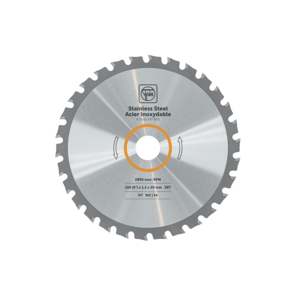 Lame de scie circulaire inox 150mm x 20mm 30 dents Fein