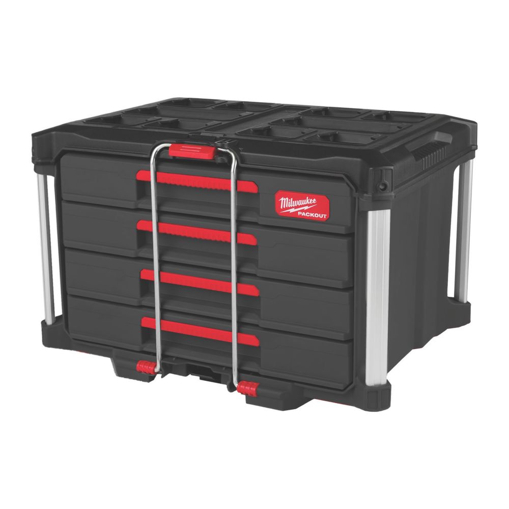 Boîte à outils 4  tiroirs Milwaukee Packout 22kg 420x569mm