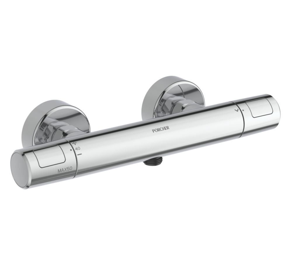 Mitigeur de douche thermostatique exposé chromé Olyos Porcher