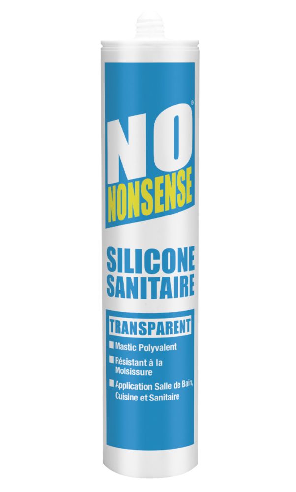 1 mastic silicone sanitaire No Nonsense transparent 310ml, Mastic