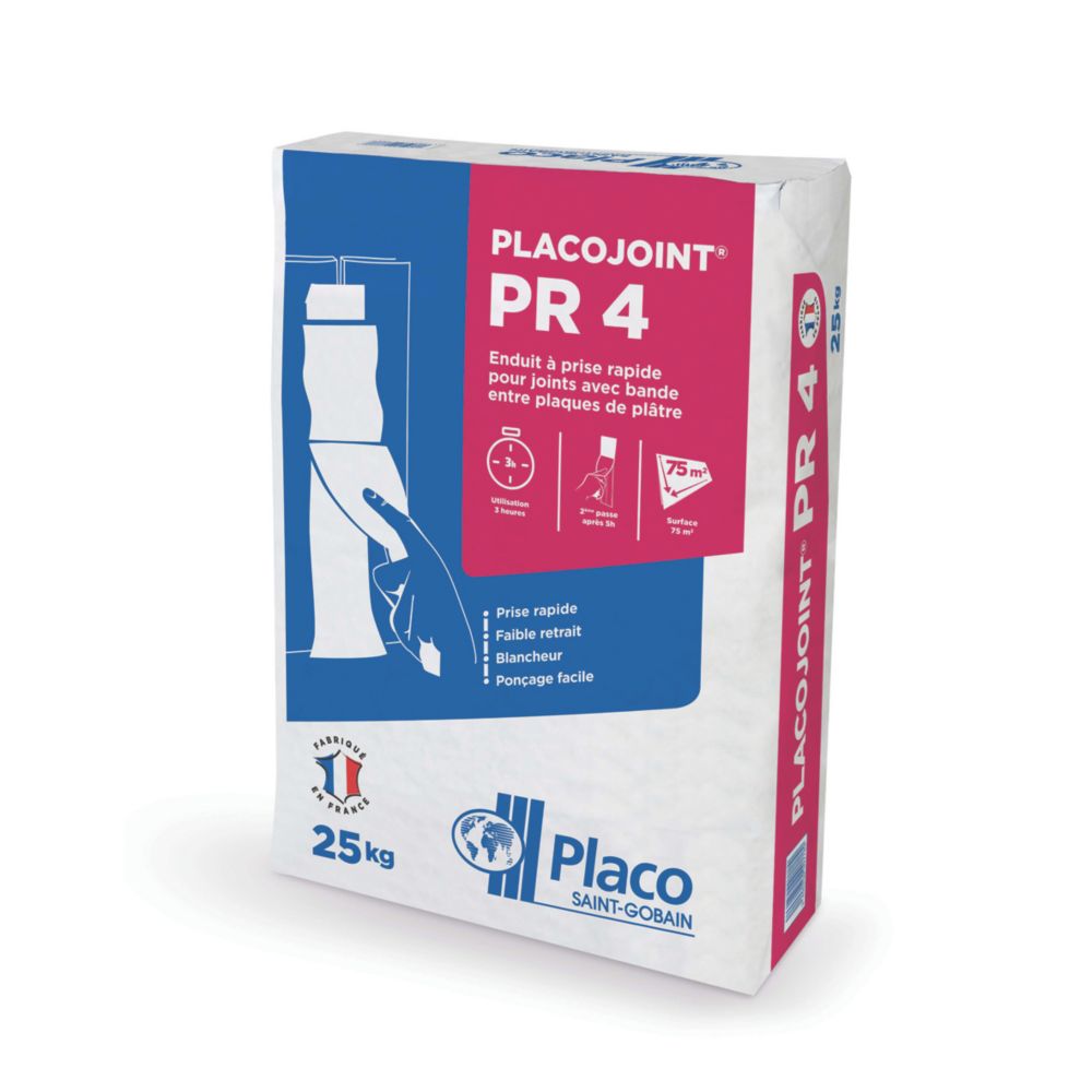 Enduit à joint en poudre PR4 Placojoint 25kg Placo
