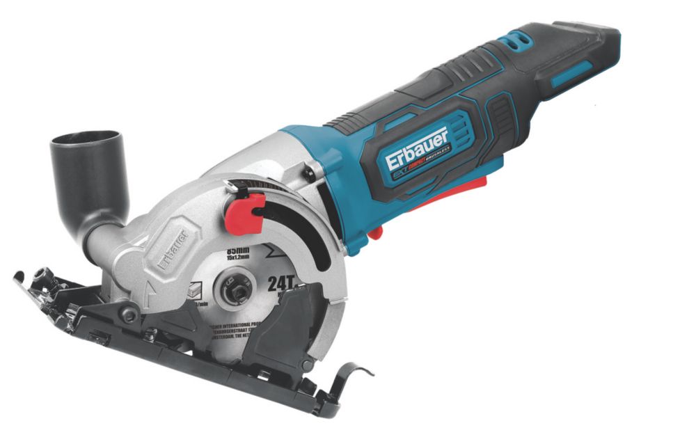 Scie circulaire sans fil brushless Erbauer EMCS12-Li 98mm 12V Li-ion EXT - Sans batterie