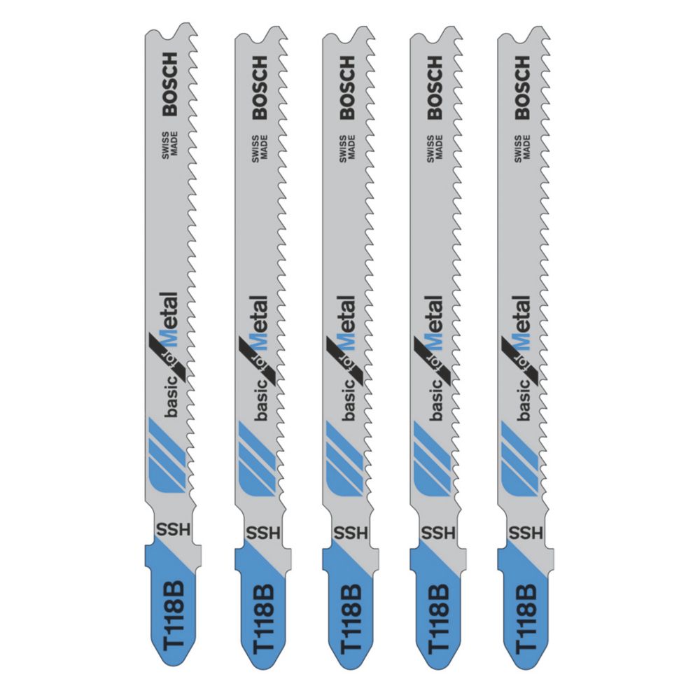 Lot de 5 lames pour scie sauteuse 67mm T118B Bosch