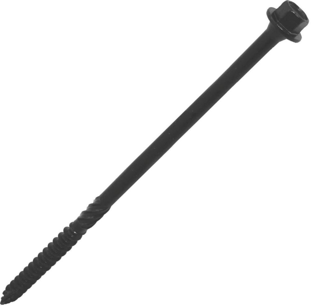 200 vis à bois à collerette TimbaScrew noires 6,7 x 150mm