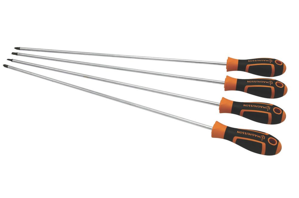 Assortiment de 4 tournevis longue portée Magnusson