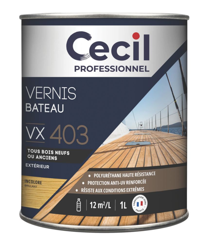 Vernis extérieur Cecil Professionnel VX403 brillant transparent 1L