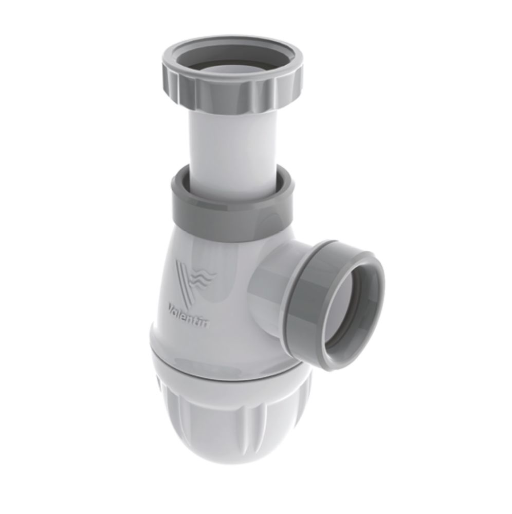 Siphon bouteille pour vasque réglable Valentin Connectic blanc/gris 32mm