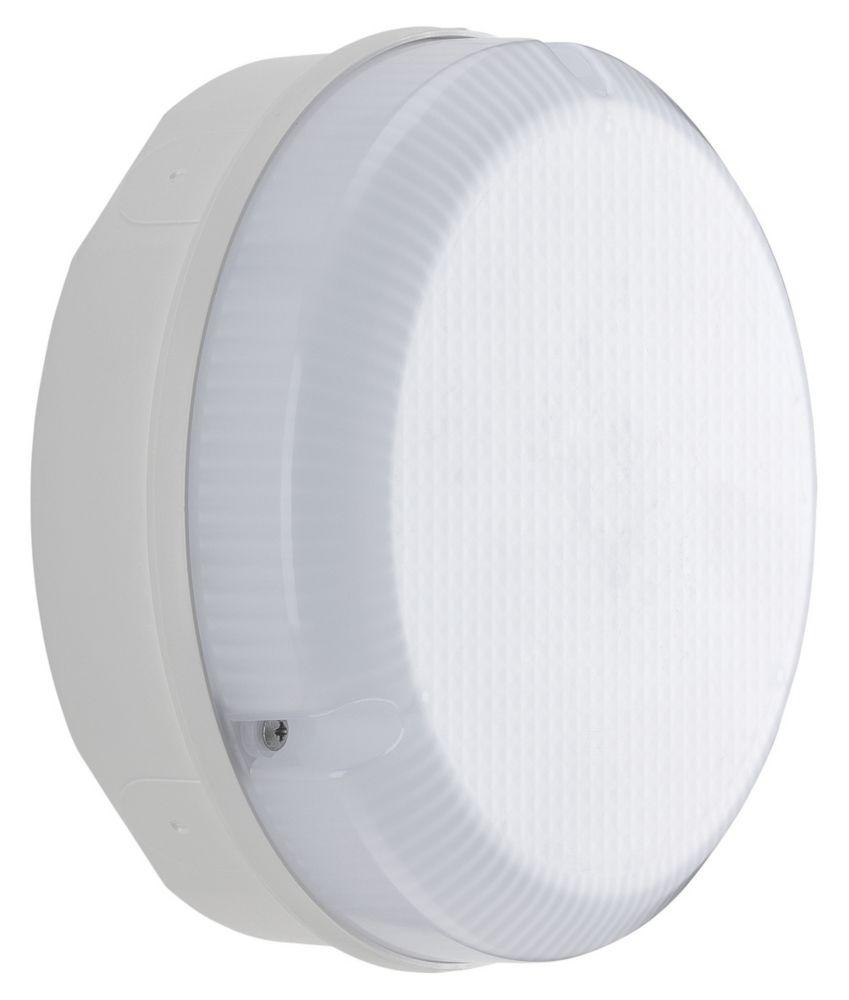 Hublot extérieur rond blanc LED Luceco 4000K IP65 1150lm