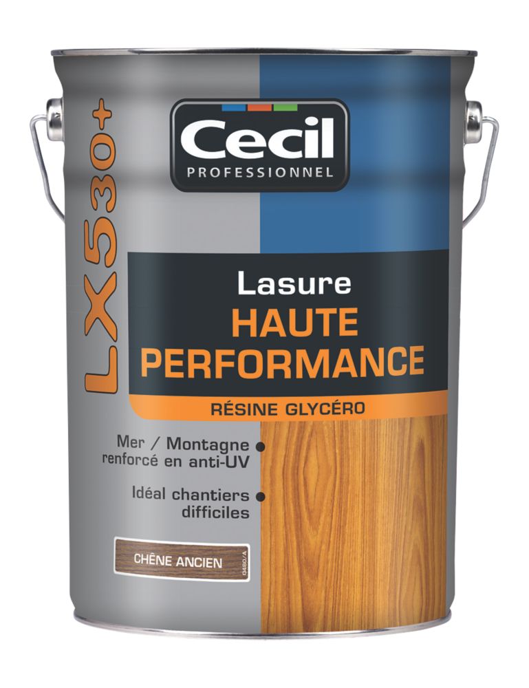 Lasure Cecil Professionnel LX530+ haute performance chêne ancien satiné 5L