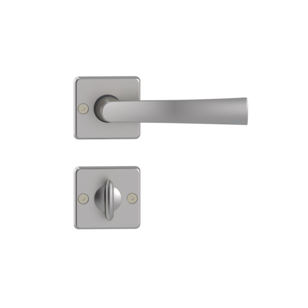 Ensemble de 2 poignées à levier sur rosace Krom Saten Cond 38/43 Vachette FLEX 6437, poli / chrome satiné