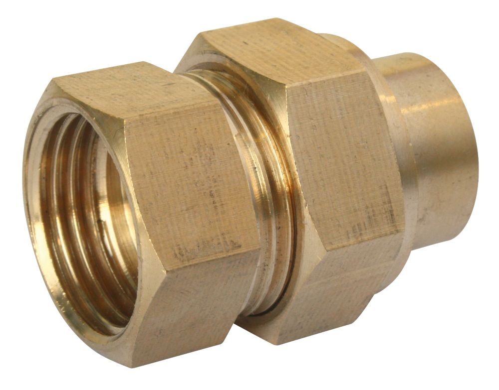 Union 3 pièces droit FF à souder 14mm x 3/4" Pronorm, lot de 2