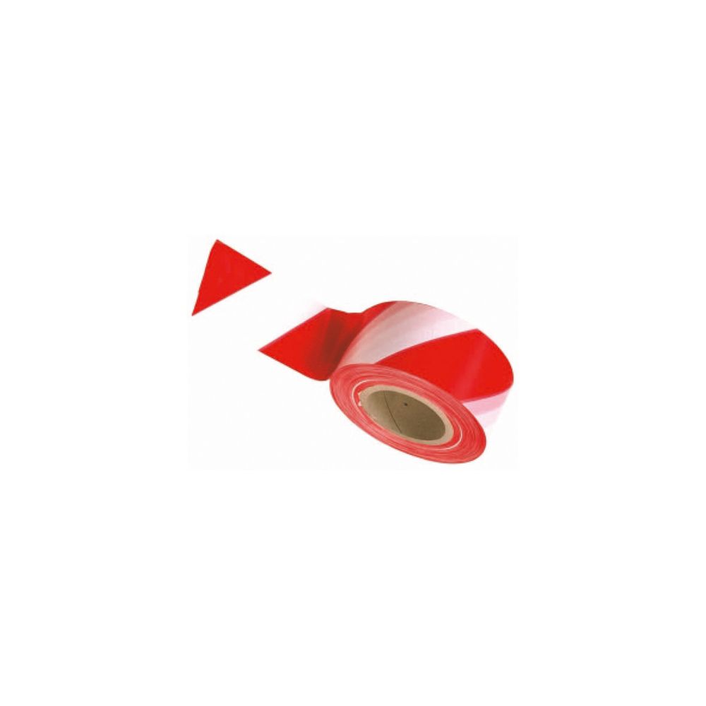Ruban de chantier Vinmer rouge et blanc 100m x 50mm