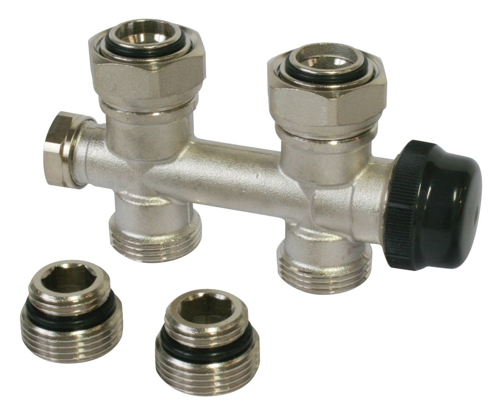 Robinet de radiateur thermostatique droit Somatherm EK 3/4" x 1/2"