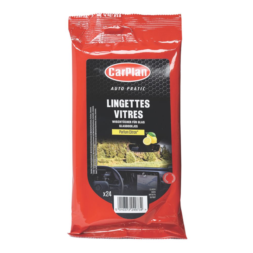 Lingettes nettoyantes CarPlan parfum citron 