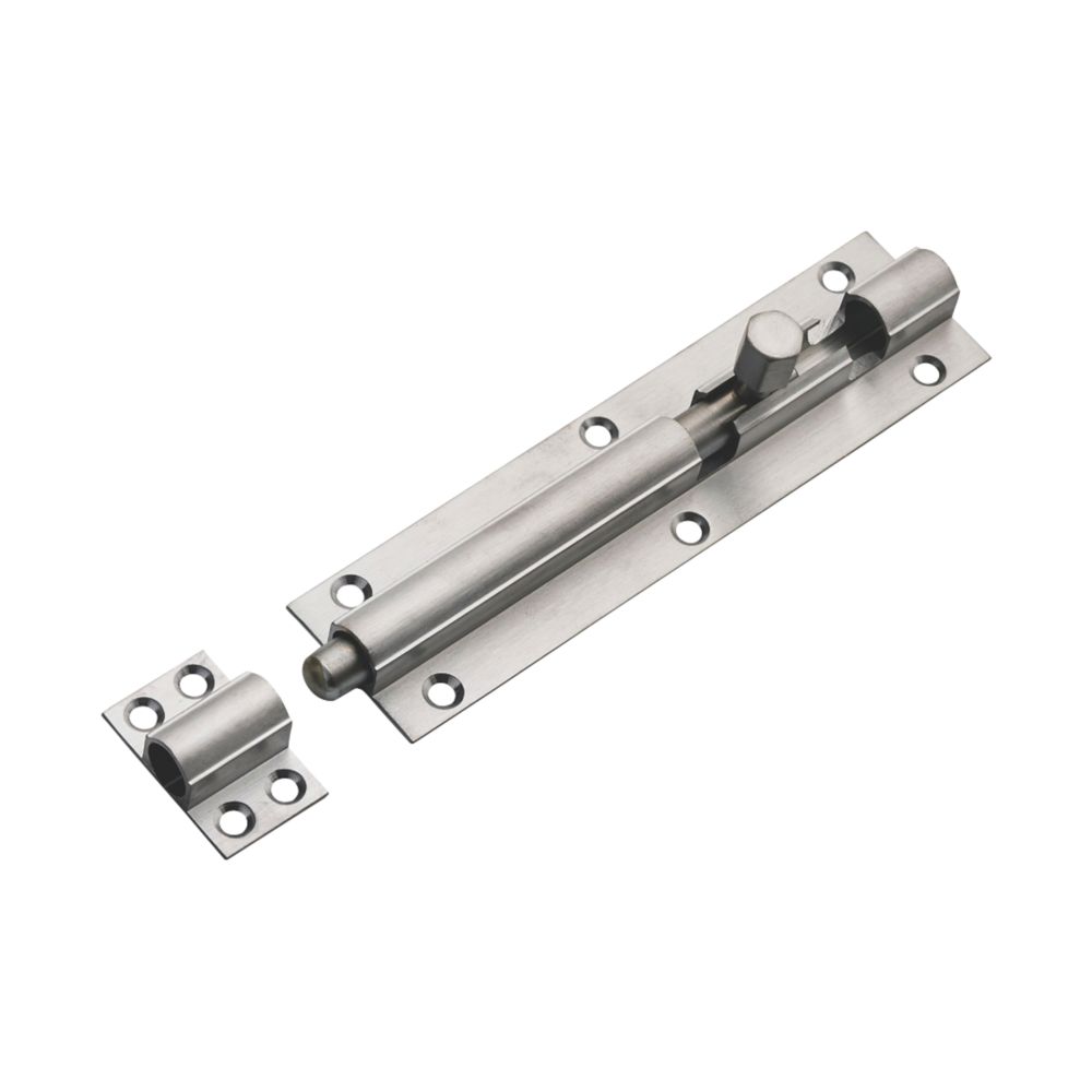  Targette cylindrique droite en chrome satiné 152mm 