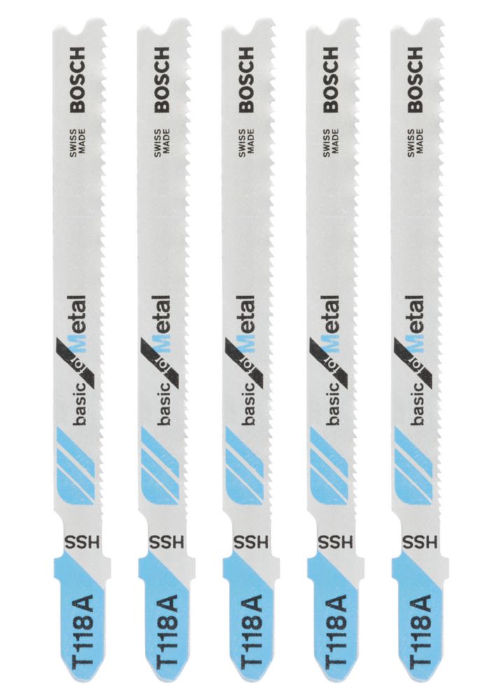 Lot de 5 lames pour scie sauteuse 67mm T118A Bosch