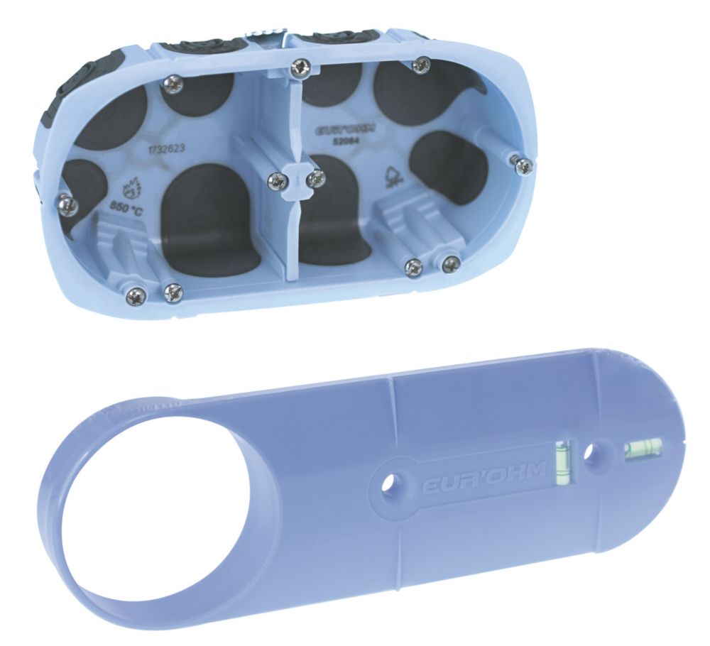Boîte à encastrer pour cloisons creuses Eur'ohm Air'Metic, 2 modules, 40mm, 100 pièces