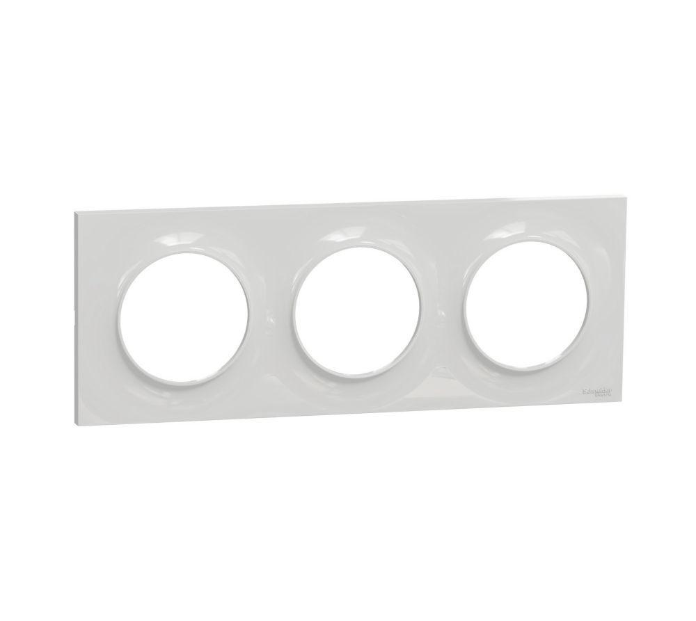 Plaque de finition 3 postes Odace Styl Gris Schneider