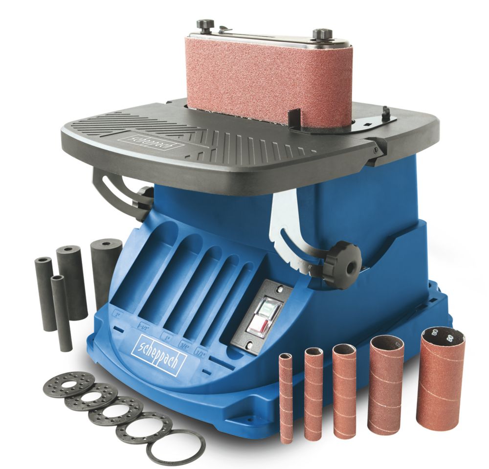 Ponceuse à bande oscillante filaire brushless 240V Scheppach OSM600 450W 