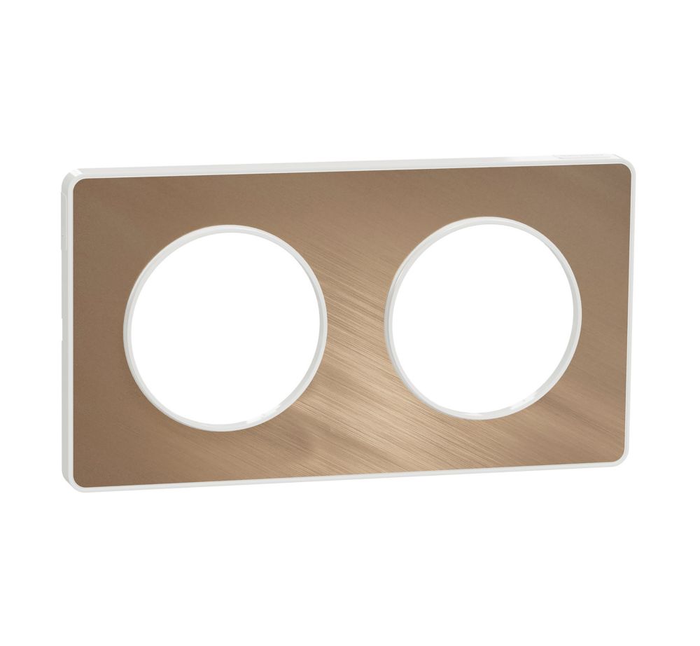 Plaque de finition 2 postes Odace Touch Bronze Schneider