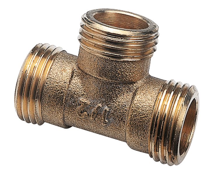 Té triple mâle laiton à visser 3/8" - 12/17 Pronorm, lot de 2