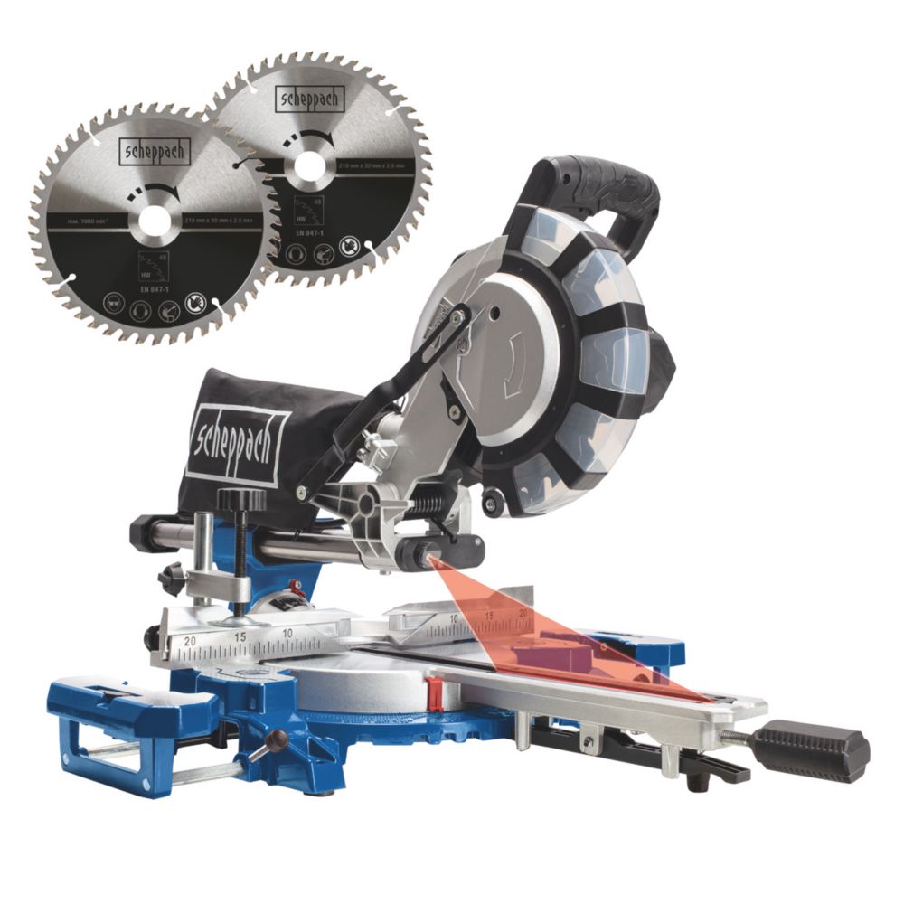 Scie à onglet radiale coulissante filaire 254mm 220-240V Scheppach HM254SPX 2200W