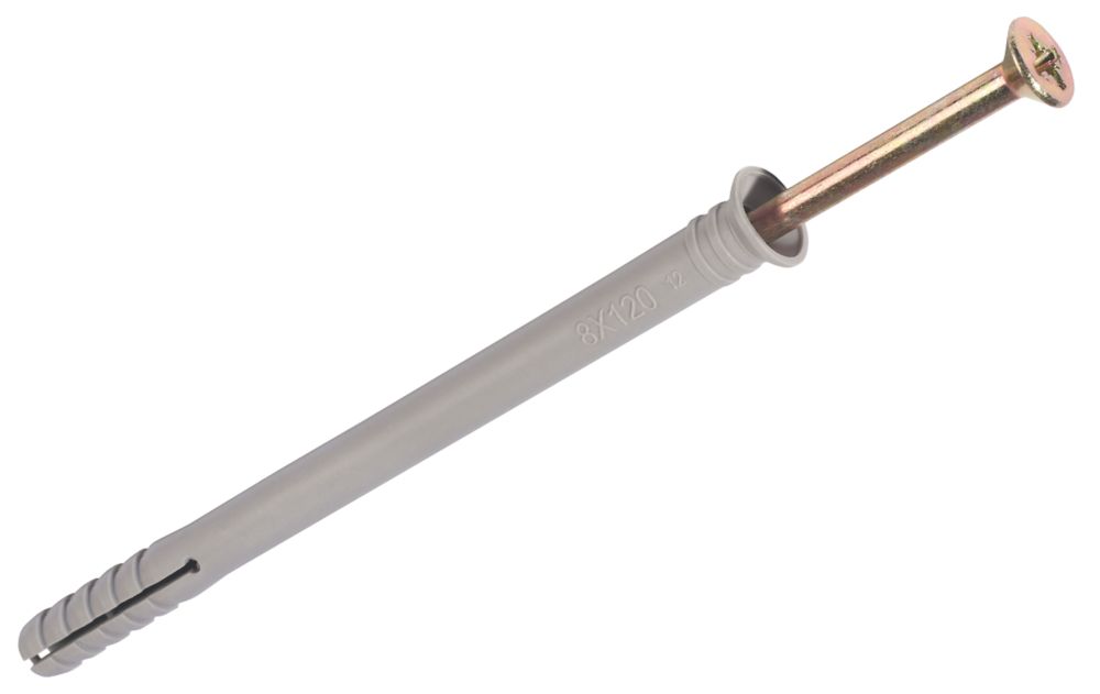 10 chevilles à frapper en nylon Easyfix 8 x 120mm