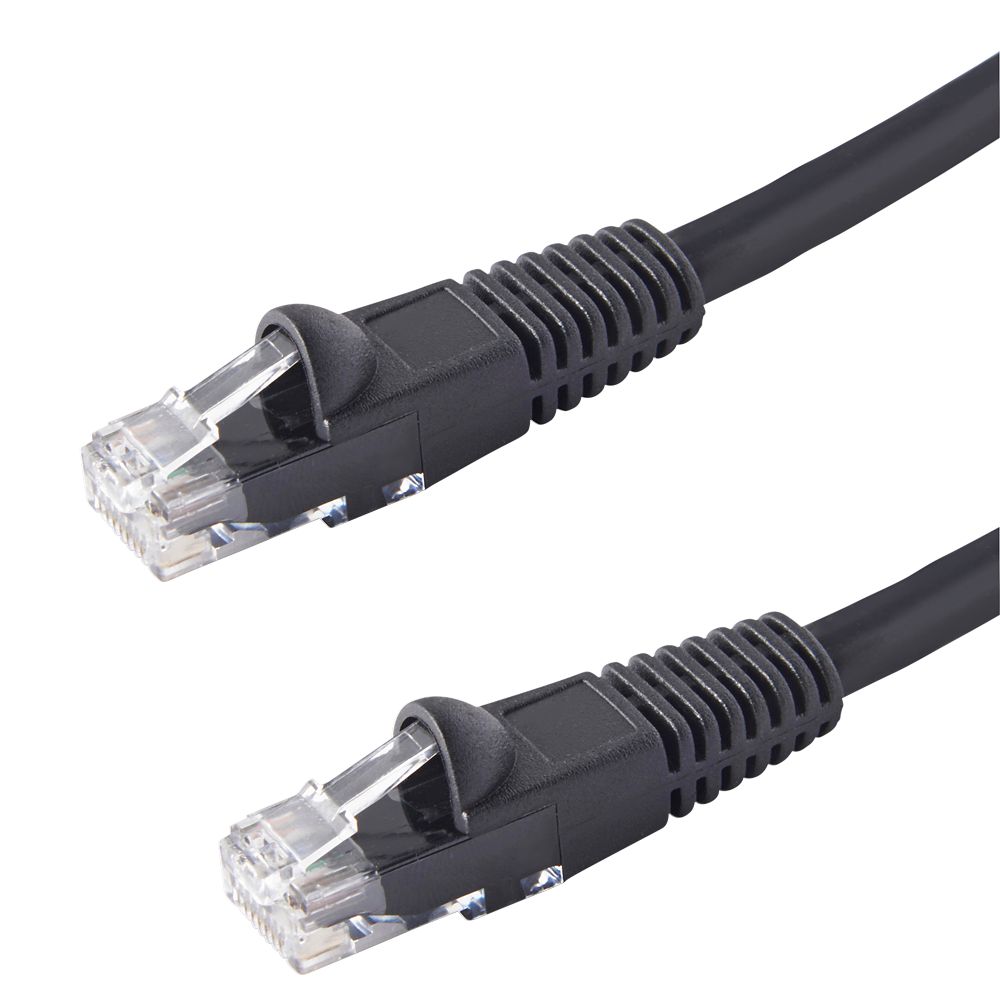 Câble Cat 6 RJ45 non blindé Blyss noir, 3m Câbles et fils