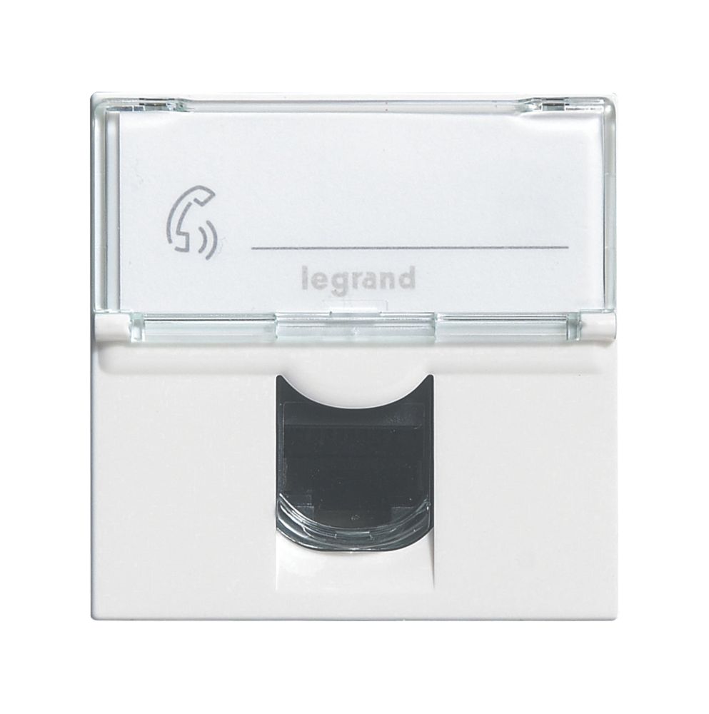 Prise RJ45 1 poste blanche Legrand Mosaic