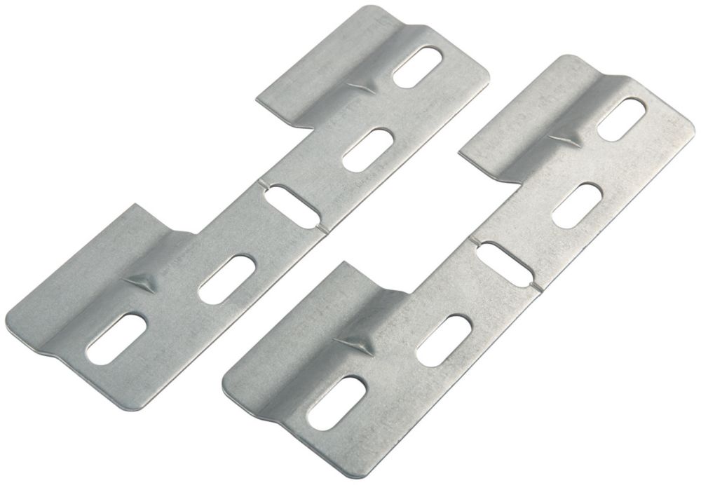 Rail de suspension de meuble Suki argent 130 x 38 x 6mm, lot de 2