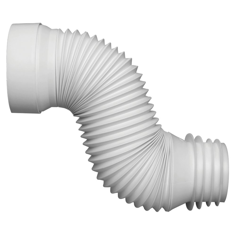 Pipe d'évacuation flexible Wirquin Jollyflex 71230000 blanche 104-110mm