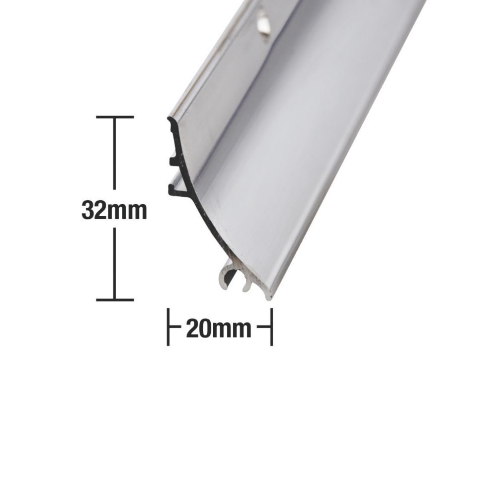 Déflecteur de pluie Stormguard en aluminium poli 0,84m