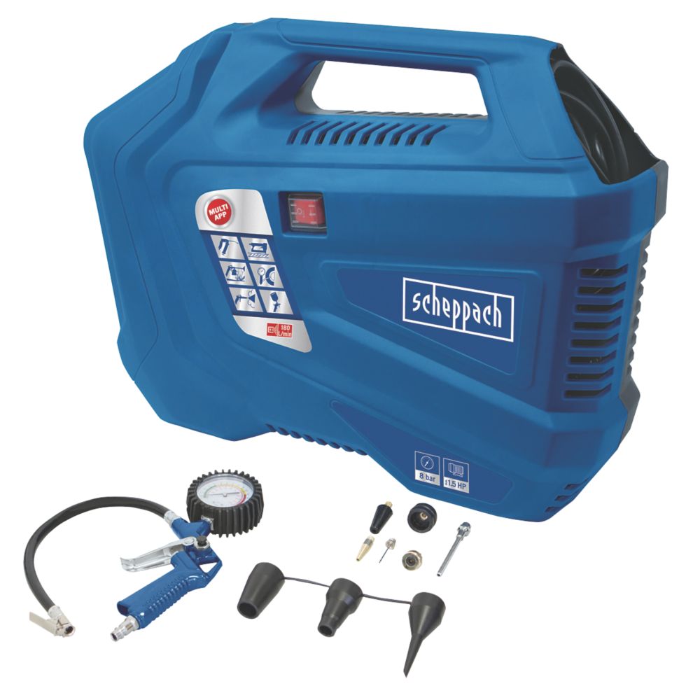 Compresseur silencieux Mecafer 9L 0,5HP — Screwfix EU