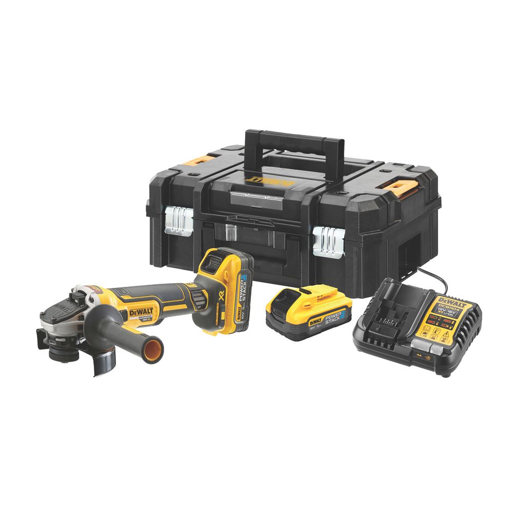 Meuleuse sans fil brushless DeWalt DCG409H2T-QW 18V 2 x 5,0Ah Li-ion  Powerstack 5, Meuleuse d'angle