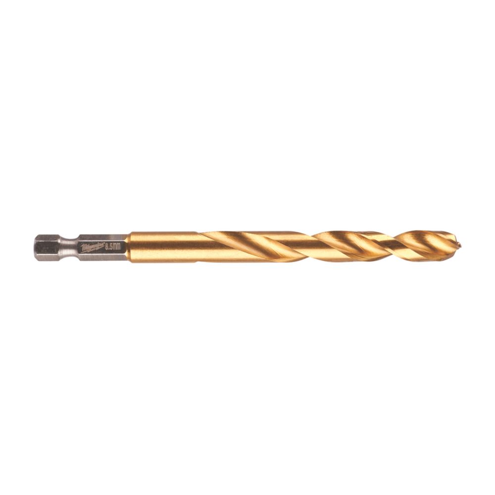 Foret HSS à métaux à queue hexagonale Milwaukee SHOCKWAVE 8,5mm x 114mm