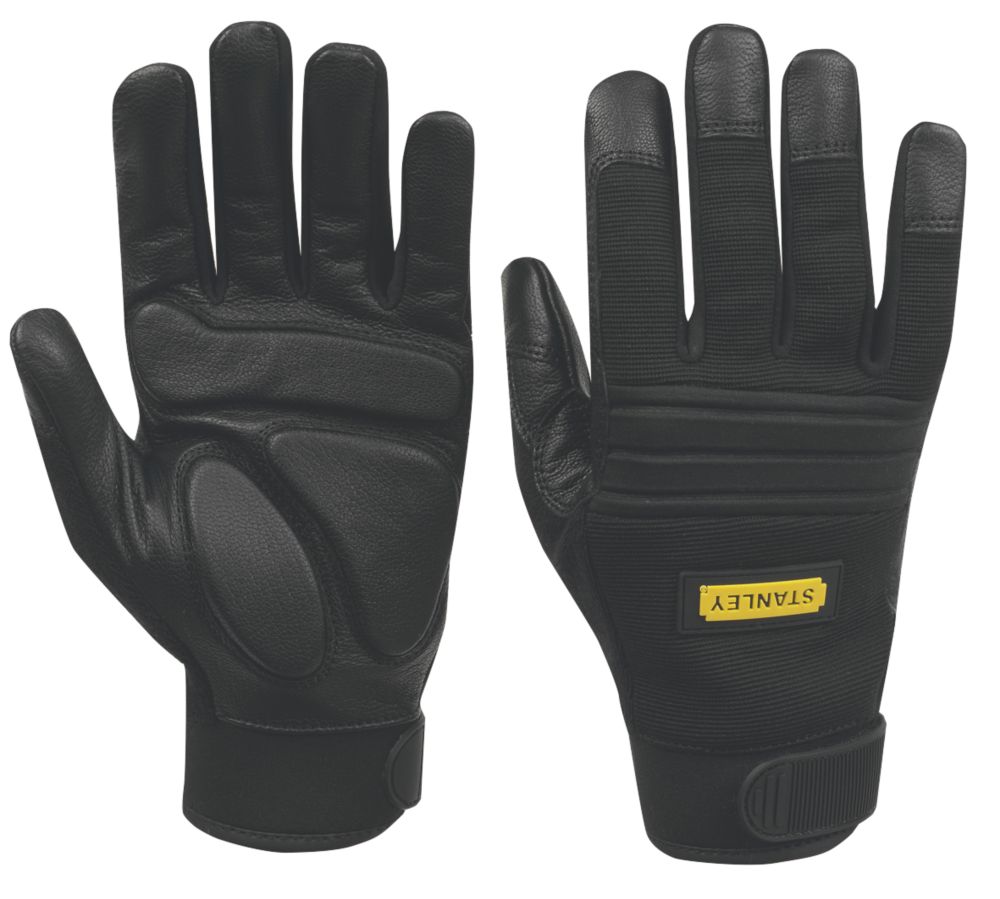Gants de travail anti-vibration Stanley noirs taille L