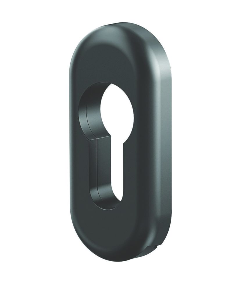 Écusson standard Assa Abloy Scoot 6430 clé I R9005M (paire) noir 29mm 2 pièces