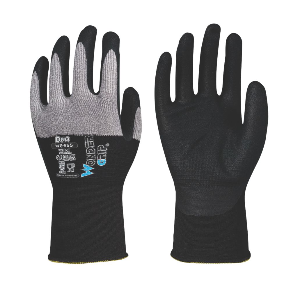 Gants de manutention Wonder Grip WG-555 DUO noir/gris taille XL