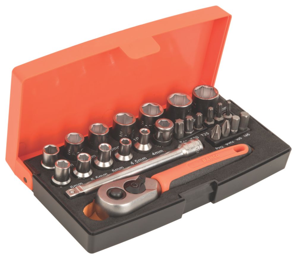 Assortiment de 25 douilles Bahco SL25 1/4"
