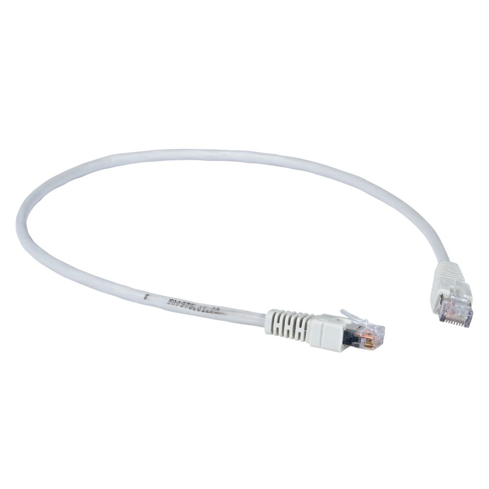 Câble ethernet RJ45 CAT5 mâle/mâle, gris 2m, Schneider
