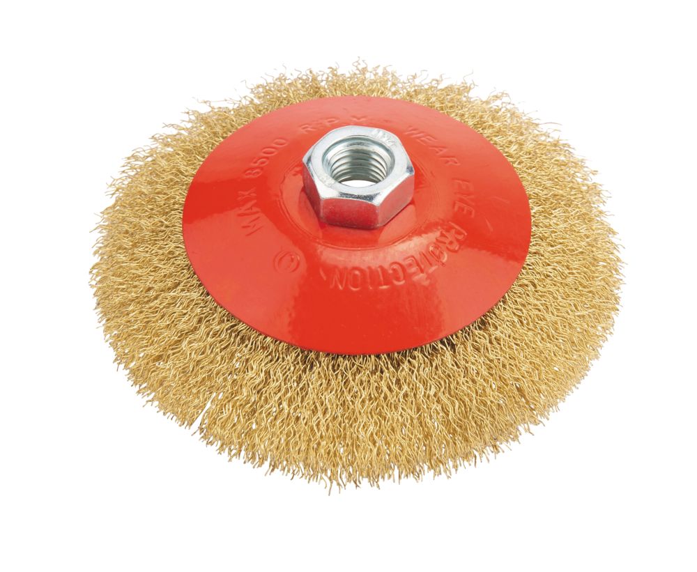 Brosse Métallique Rotative Laiton Soucoupe Ø 75 Mm Pour Meuleuse à Prix  Carrefour